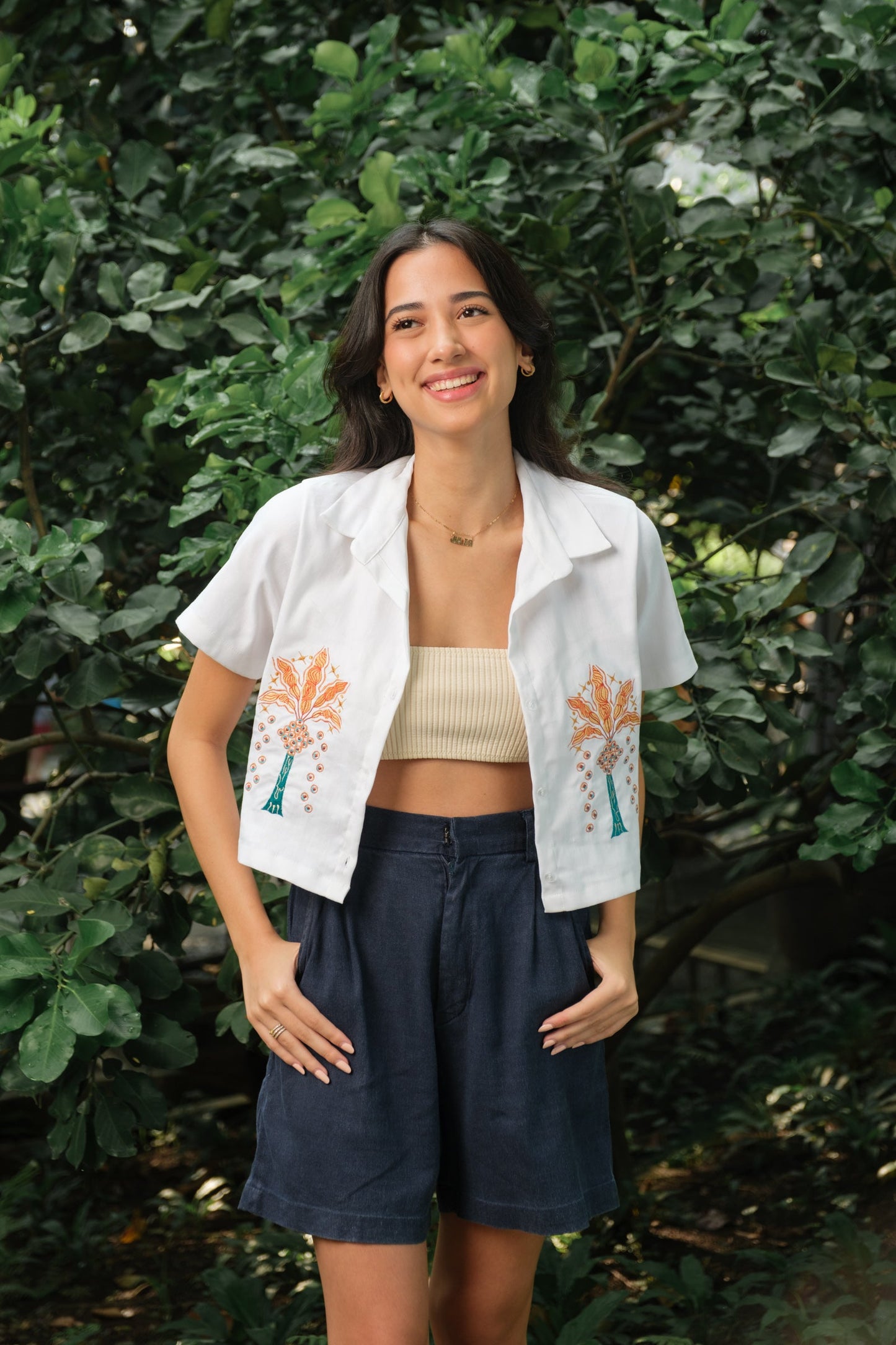 Cariño x Gianne Palmera Crop Polo