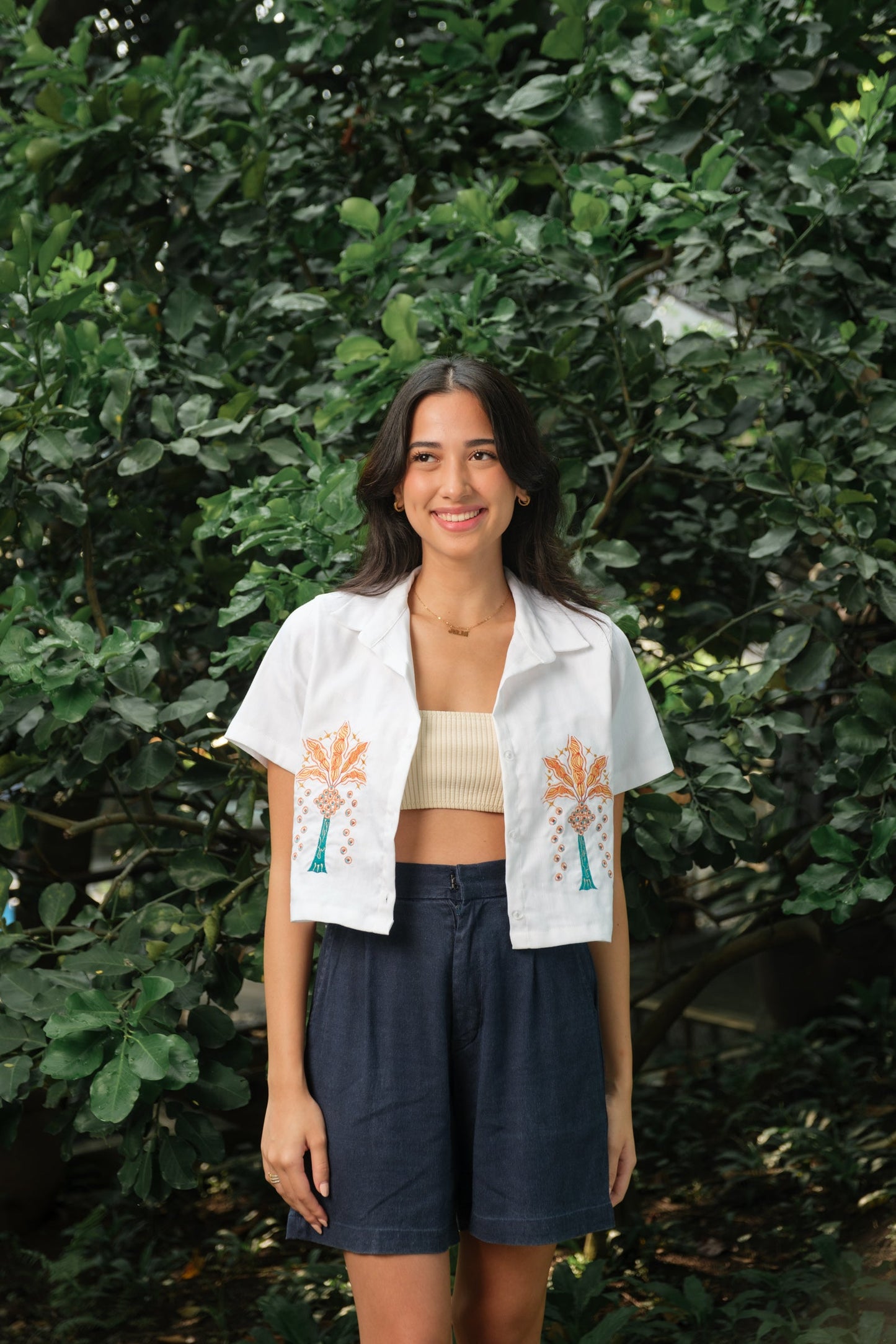 Cariño x Gianne Palmera Crop Polo