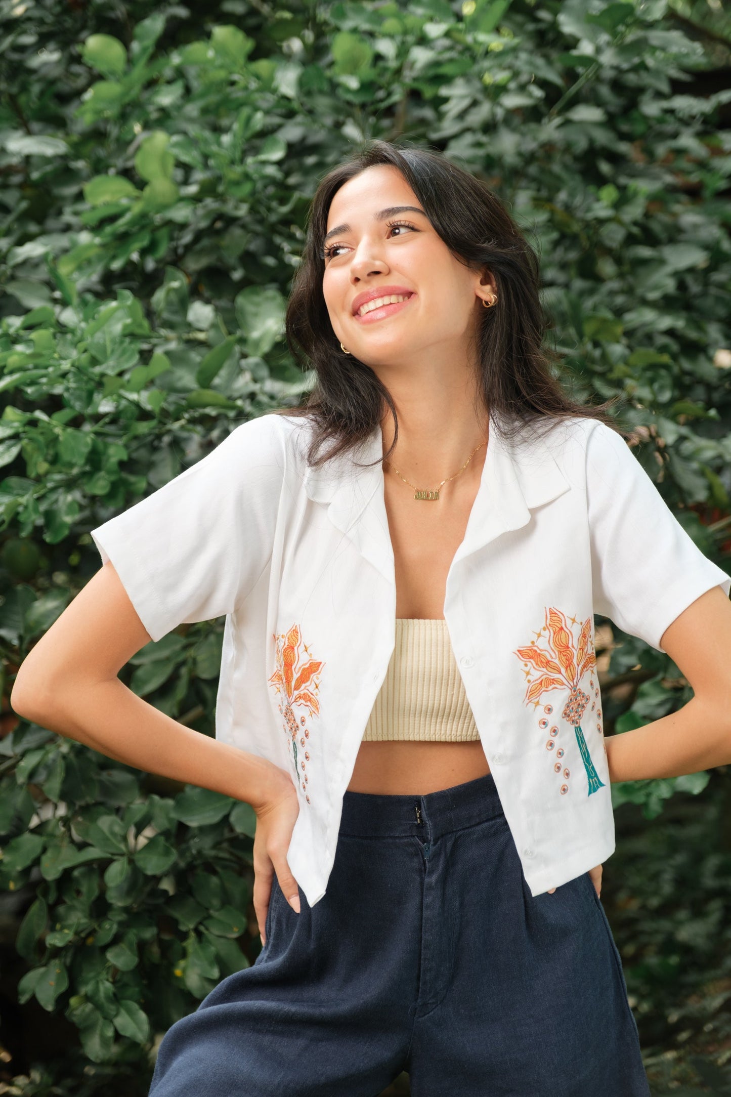 Cariño x Gianne Palmera Crop Polo