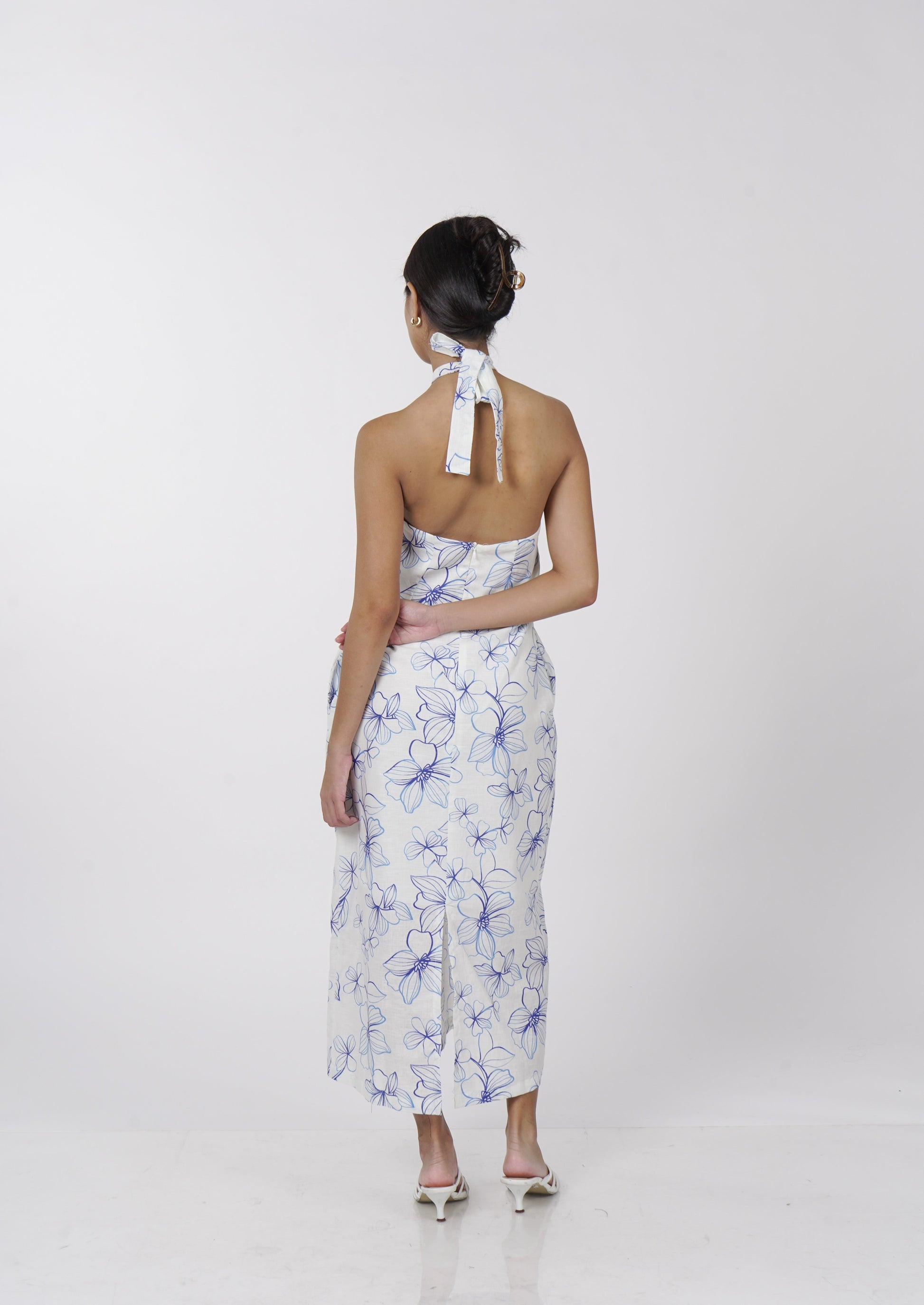 martina midi dress ASTR THE LABEL Martina Satin Cutout One Shoulder Midi Dress